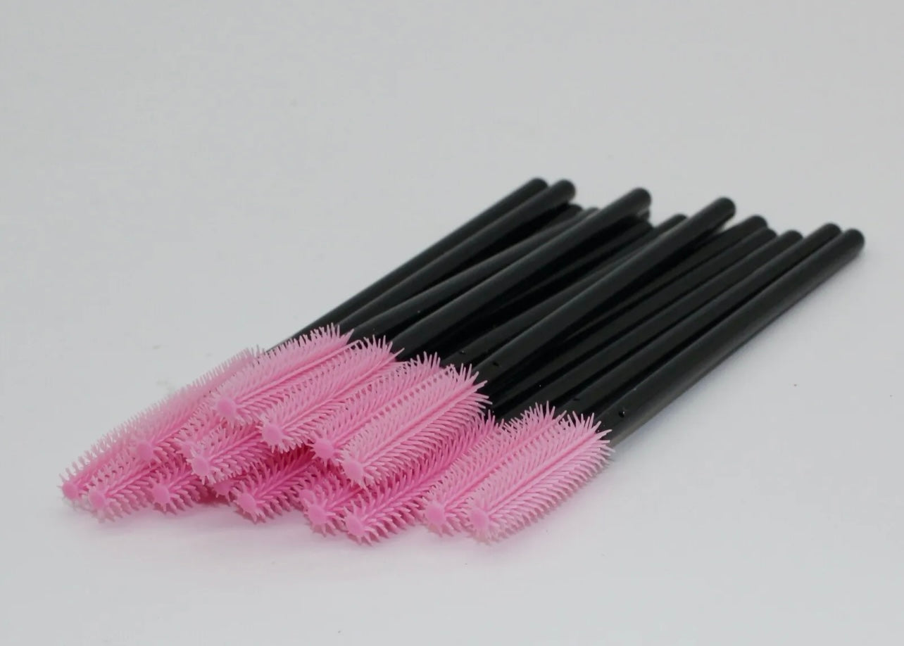 Silicone gel lash “spoolie” brushes 25-50pcs